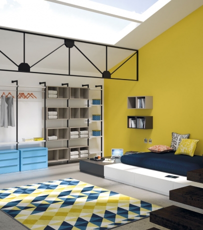 vestidor, zona de ocio y dormitorio principal, ideal loft